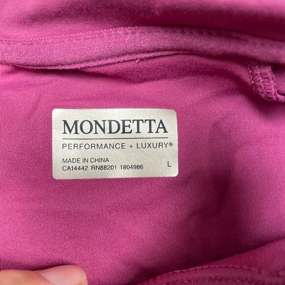 Mondetta Womens Active Long Sleeve Top L Recycled Nylon &  Elastane NWT 6460 - Picture 3 of 8